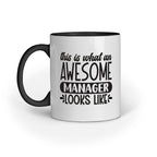 The Awesome Manager Looks Like Quote Printed Mugs from Creativeya