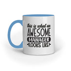 The Awesome Manager Looks Like Quote Printed Mugs from Creativeya