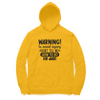 Men's Sarcastic Warning Graphics Printed Hoodies