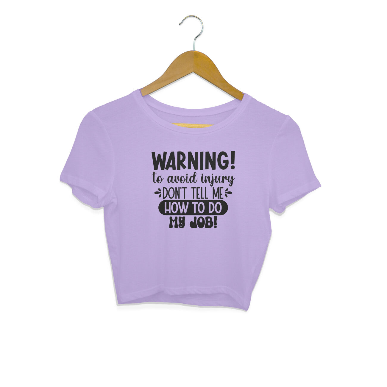 Women's Sarcastic Warning Graphics Printed Crop Tops