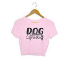Women's Dog Mamma Life is Rough Graphics Printed Crop Tops