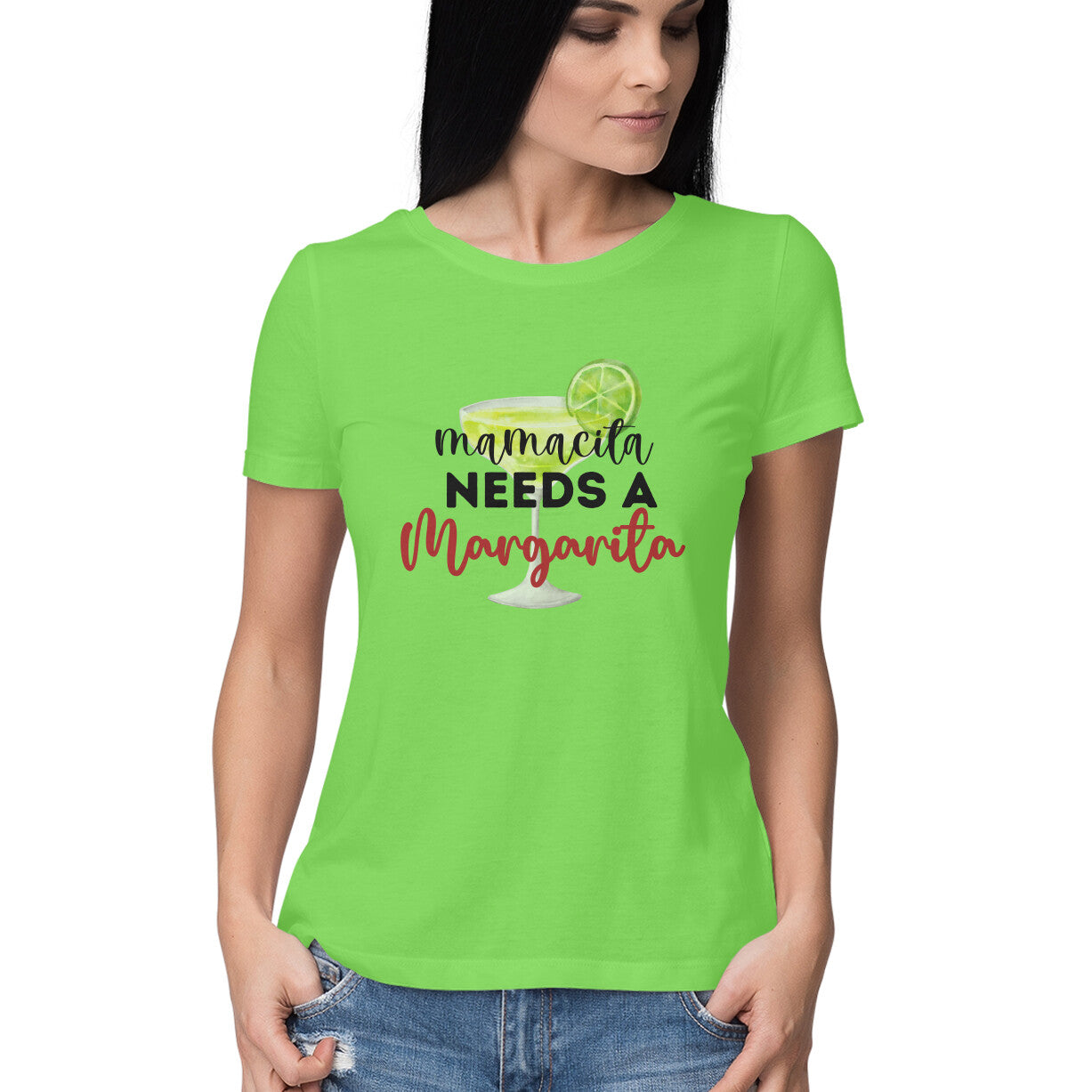 Women's Mama needs Margarita Graphics Printed T-Shirt