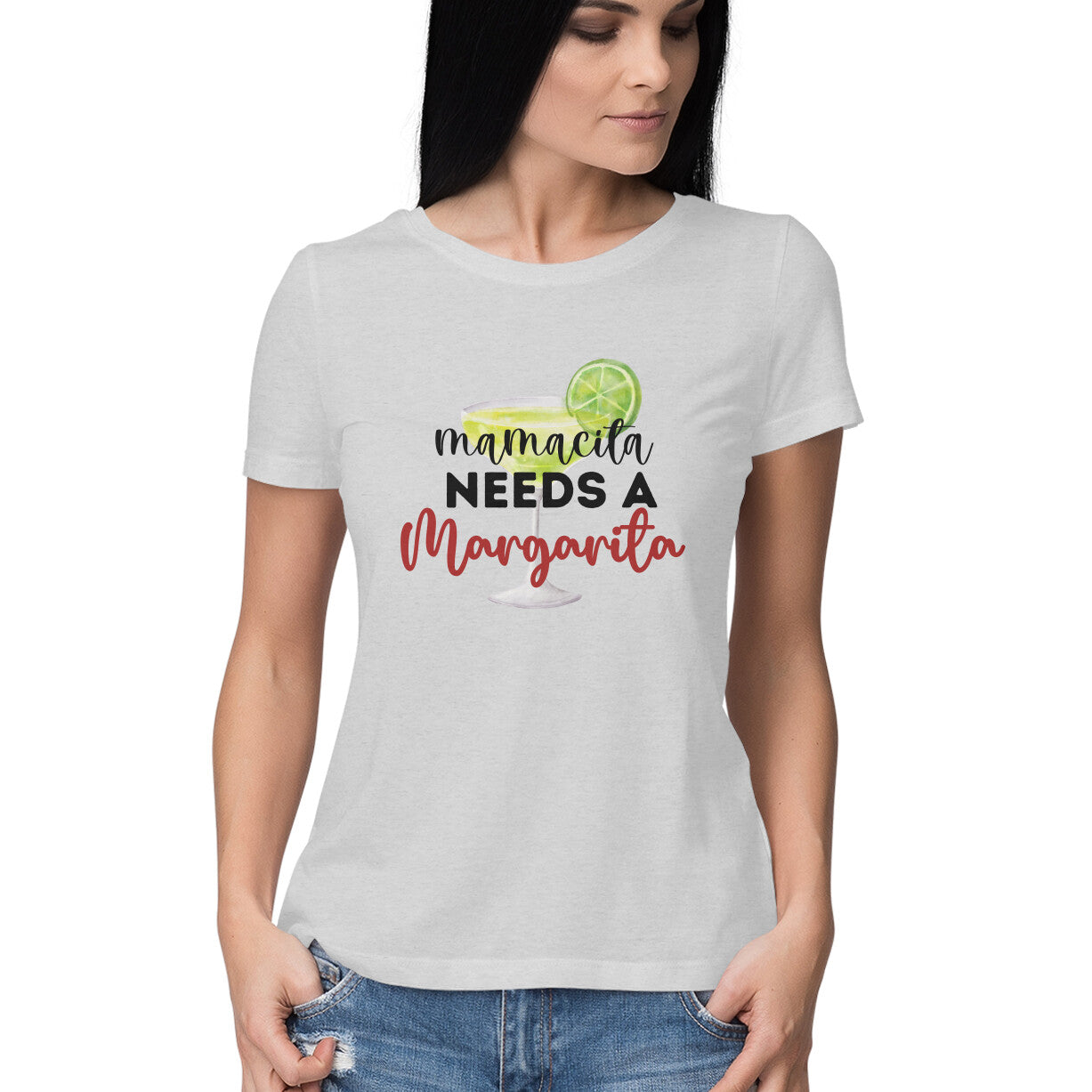 Women's Mama needs Margarita Graphics Printed T-Shirt