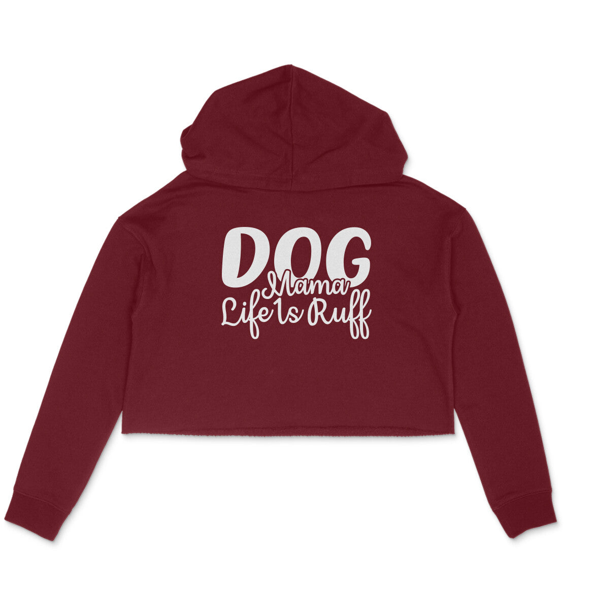 Women's Dog Mamma Life is Rough Graphics Printed Crop Hoodies Secondary image