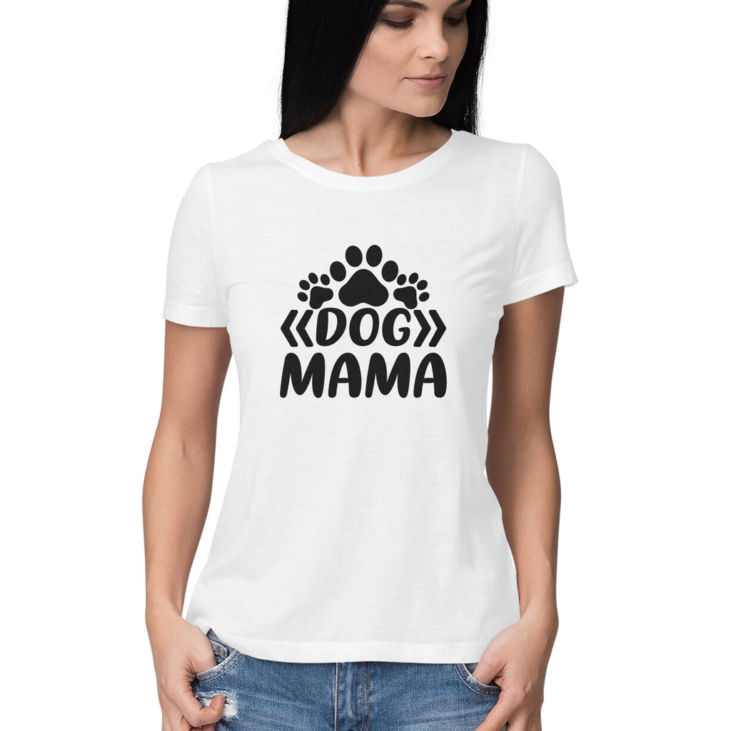 Women's Dog Mama Graphics Printed T-Shirt