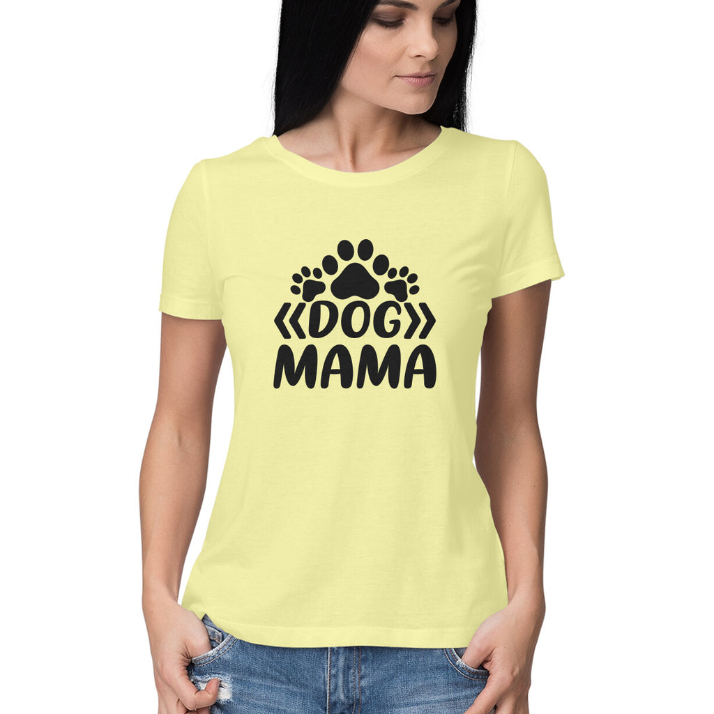 Women's Dog Mama Graphics Printed T-Shirt