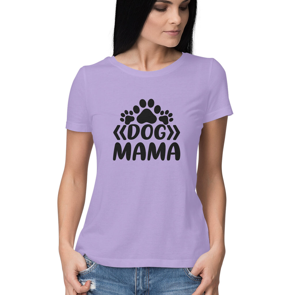 Women's Dog Mama Graphics Printed T-Shirt