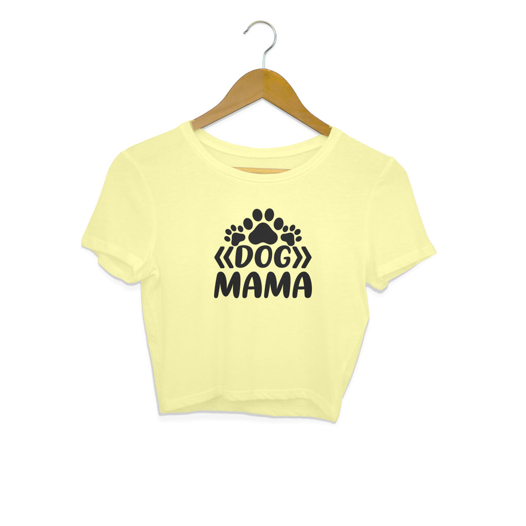 Women's Dog Mama Graphics Printed Crop Tops