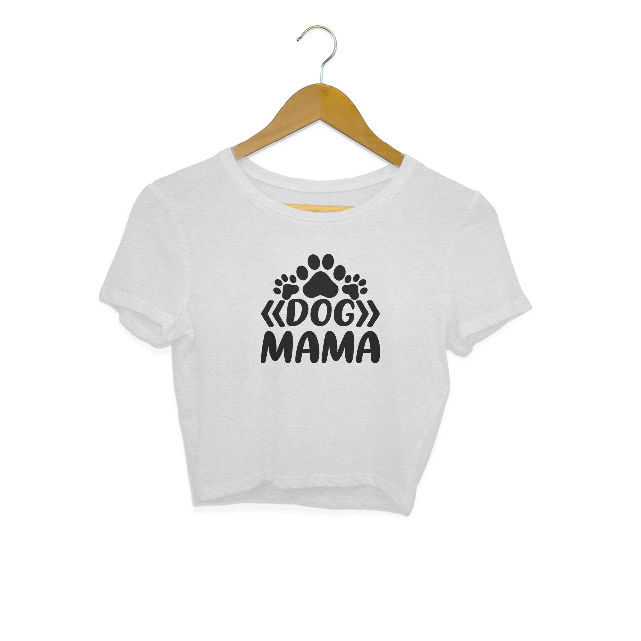 Women's Dog Mama Graphics Printed Crop Tops