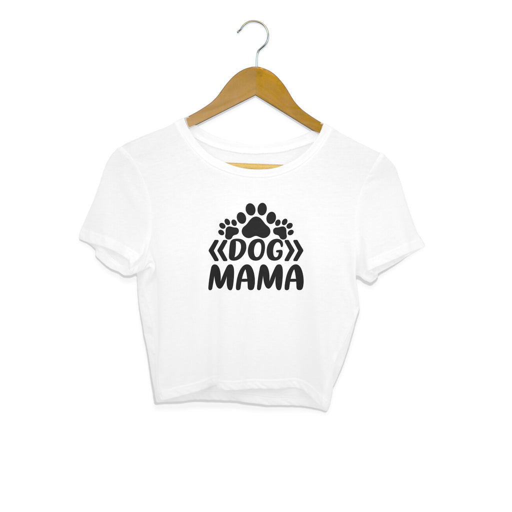 Women's Dog Mama Graphics Printed Crop Tops