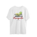 Women's Mama needs Margarita Graphics Printed Oversized T-Shirt