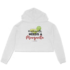 Women's Mama needs Margarita Graphics Printed Crop Hoodies