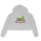 Women's Mama needs Margarita Graphics Printed Crop Hoodies
