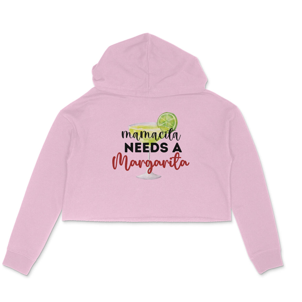 Women's Mama needs Margarita Graphics Printed Crop Hoodies