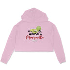 Women's Mama needs Margarita Graphics Printed Crop Hoodies
