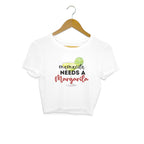 Women's Mama needs Margarita Graphics Printed Crop Tops