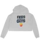 Women's Fries Before Guys Graphics Printed Crop Hoodies