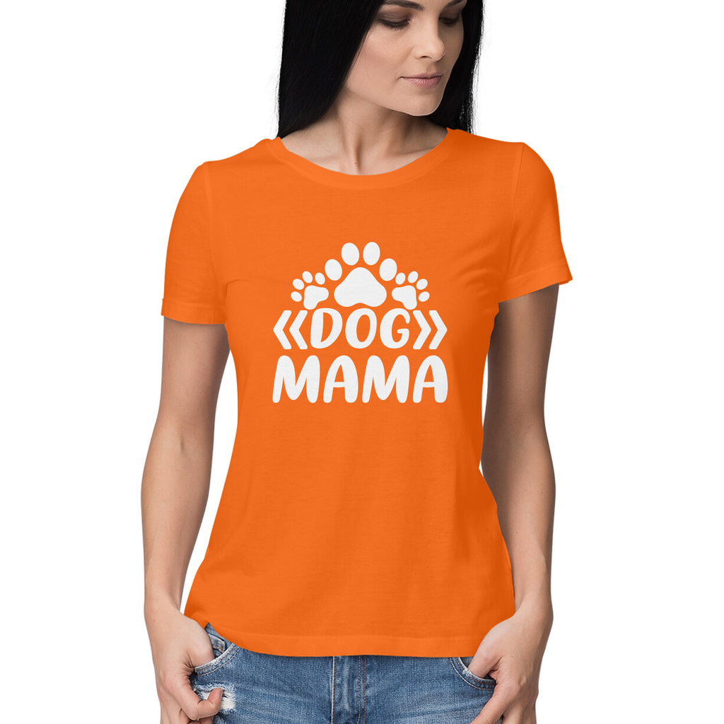 Women's Dog Mama Graphics Printed T-Shirt