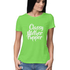 Women's Classy Mother Pupper Graphics Printed T-Shirt