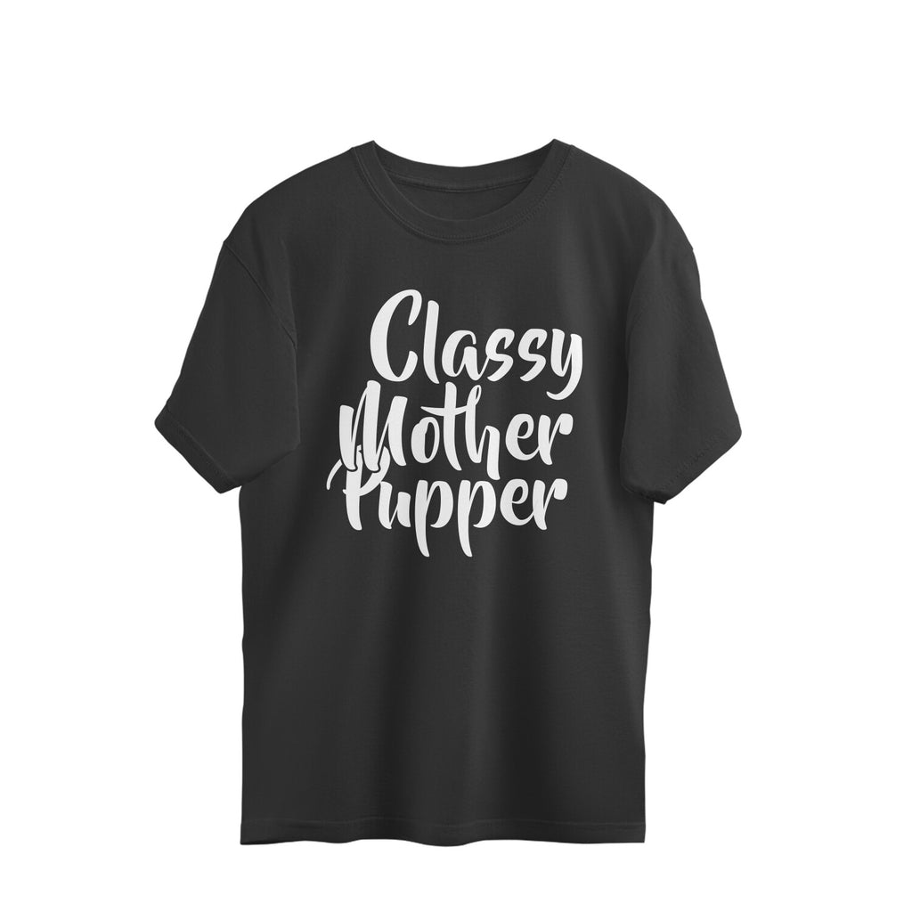 Women's Classy Mother Pupper Graphics Printed Oversized T-Shirt