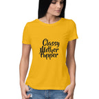 Women's Classy Mother Pupper Graphics Printed T-Shirt