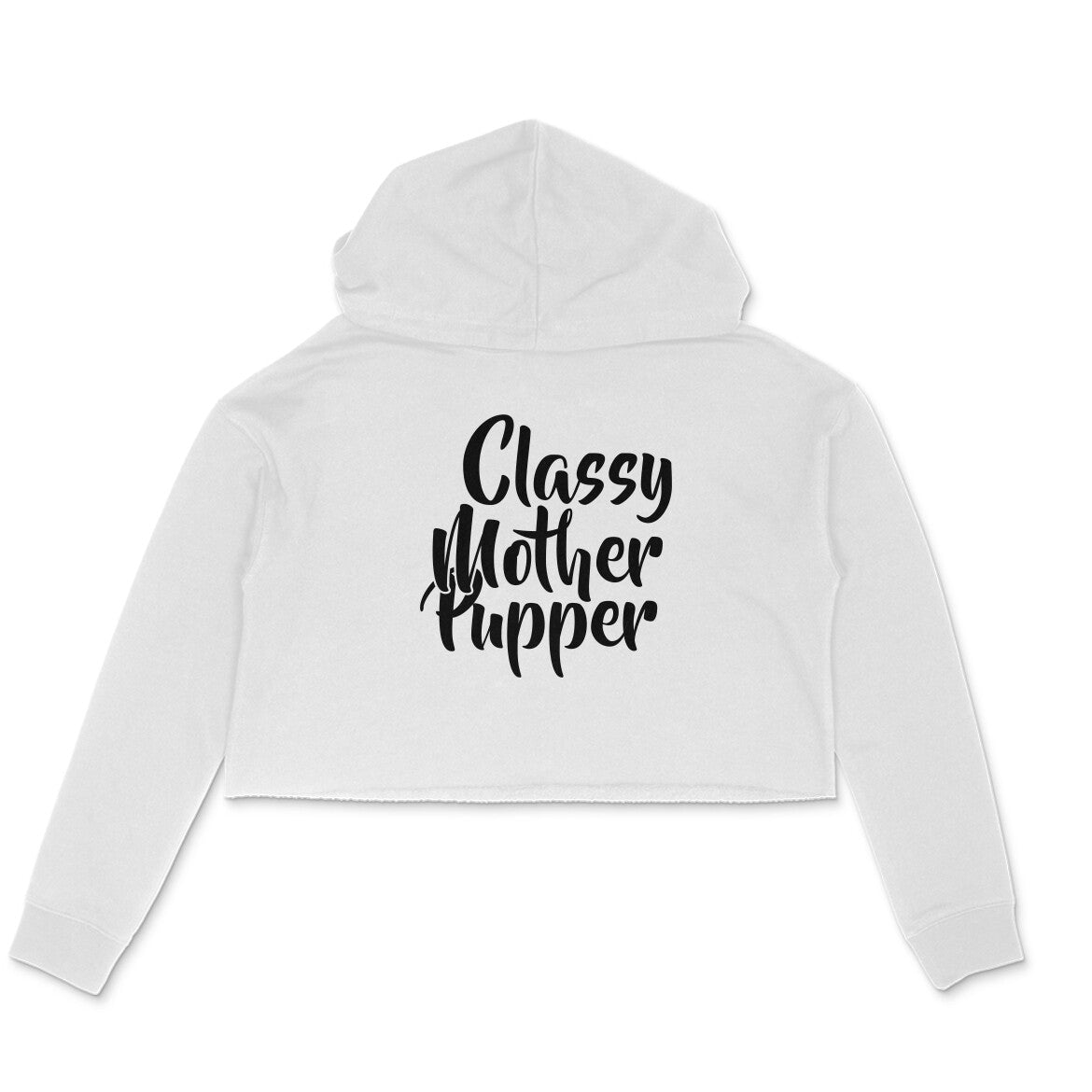 Women's Classy Mother Pupper Graphics Printed Crop Hoodies Main image