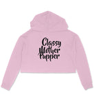 Women's Classy Mother Pupper Graphics Printed Crop Hoodies