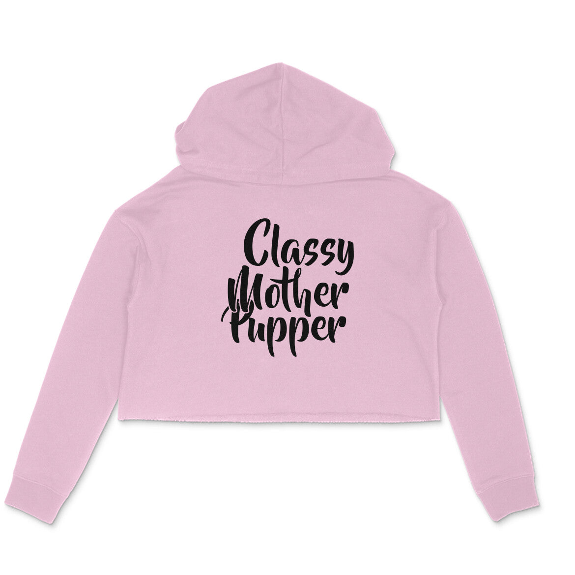 Women's Classy Mother Pupper Graphics Printed Crop Hoodies