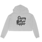 Women's Classy Mother Pupper Graphics Printed Crop Hoodies