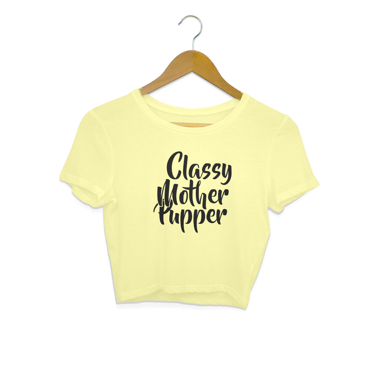 Women's Classy Mother Pupper Graphics Printed Crop Tops