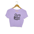 Women's Classy Mother Pupper Graphics Printed Crop Tops