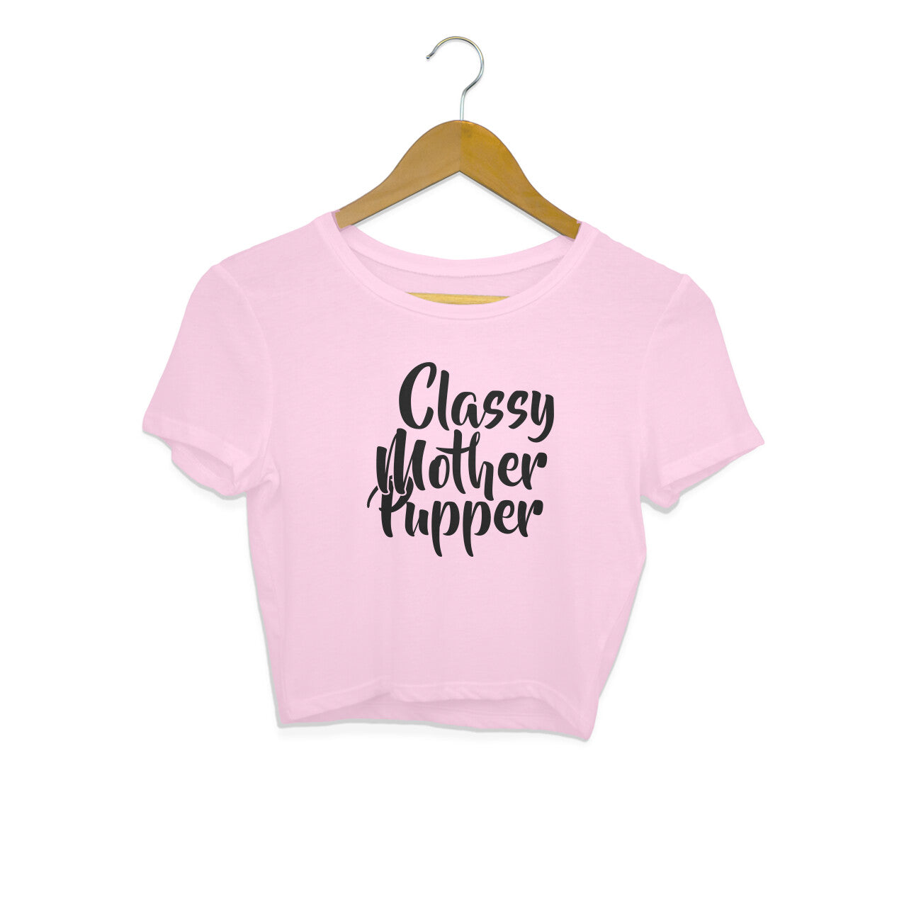Women's Classy Mother Pupper Graphics Printed Crop Tops
