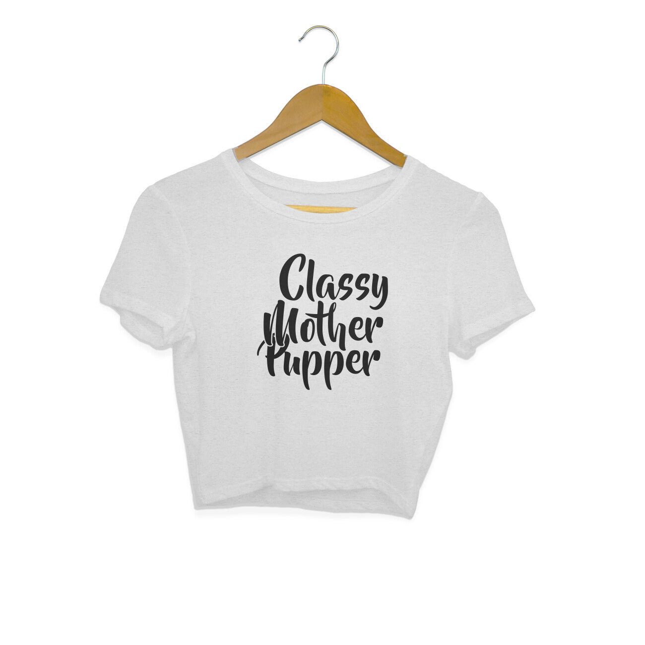 Women's Classy Mother Pupper Graphics Printed Crop Tops