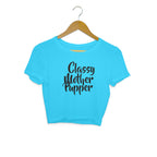 Women's Classy Mother Pupper Graphics Printed Crop Tops