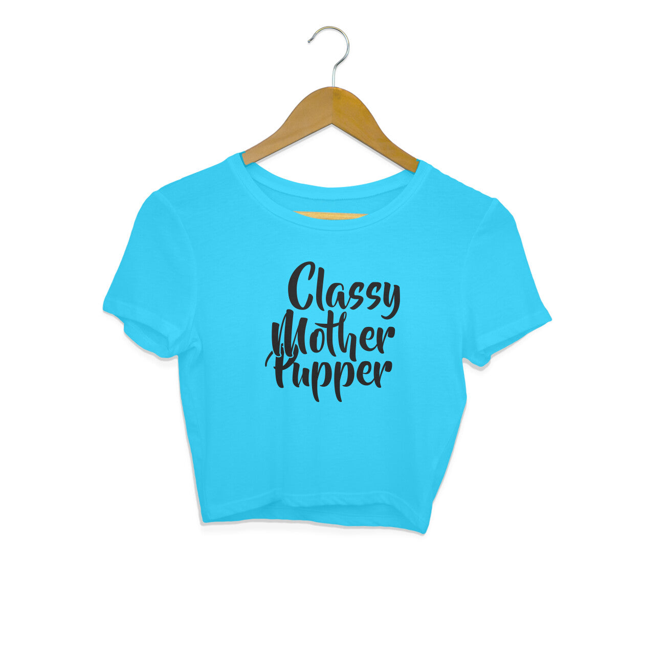 Women's Classy Mother Pupper Graphics Printed Crop Tops
