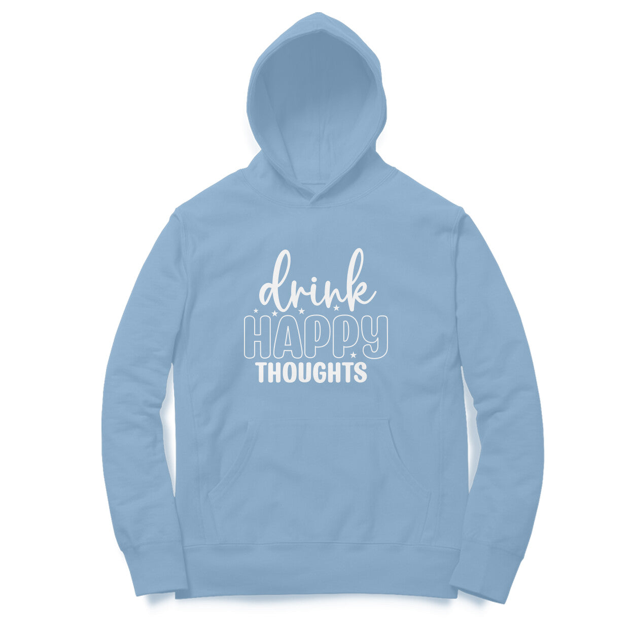Men's Drink Happy Thoughts Graphics Printed Hoodies Secondary image