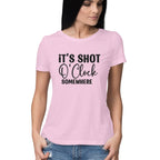 Women's It's Shot 0' Clock Somewhere Graphics Printed T-Shirt