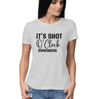 Women's It's Shot 0' Clock Somewhere Graphics Printed T-Shirt
