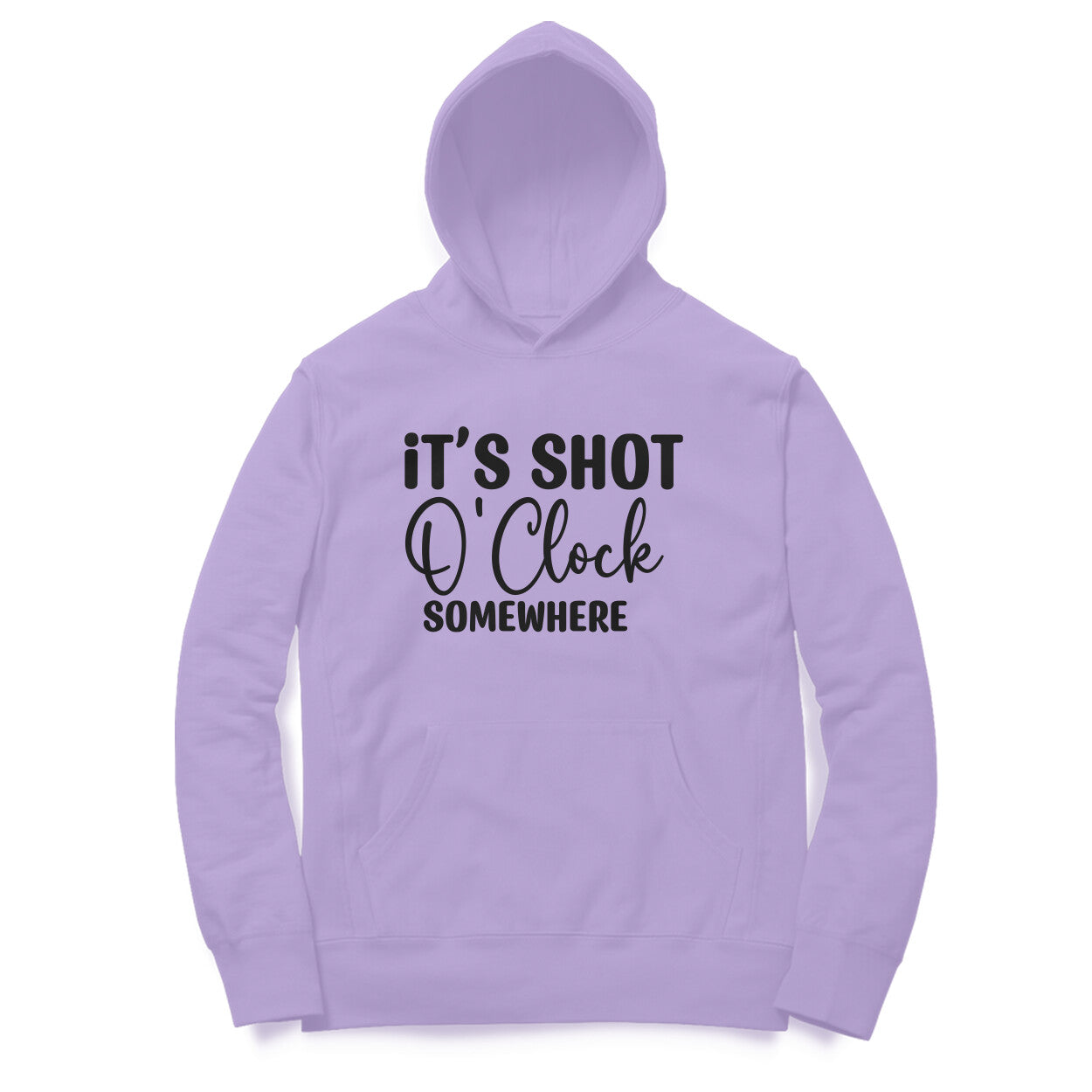 Women's It's Shot O' Clock Somewhere Graphics Printed Hoodies