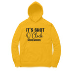 Women's It's Shot O' Clock Somewhere Graphics Printed Hoodies