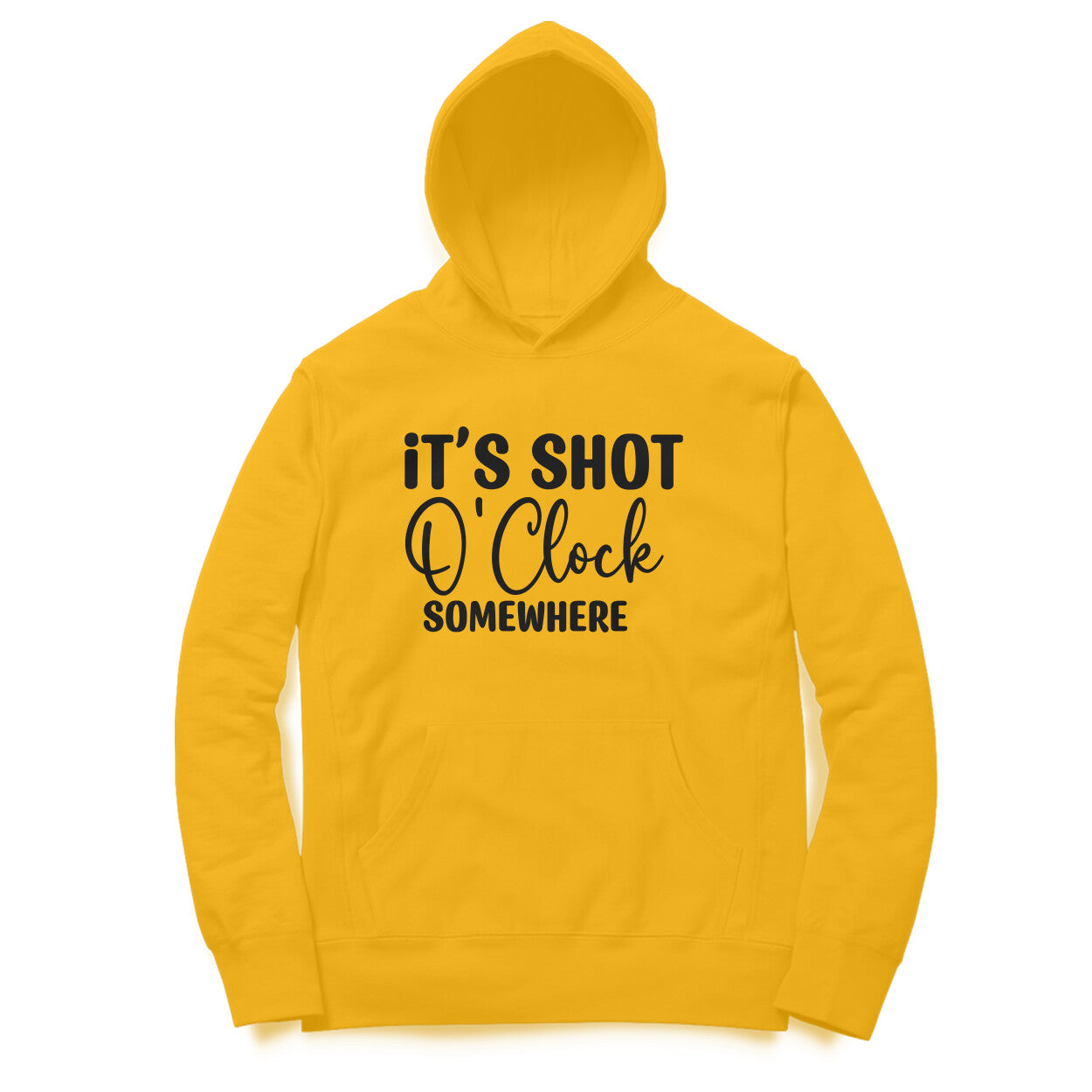 Women's It's Shot O' Clock Somewhere Graphics Printed Hoodies