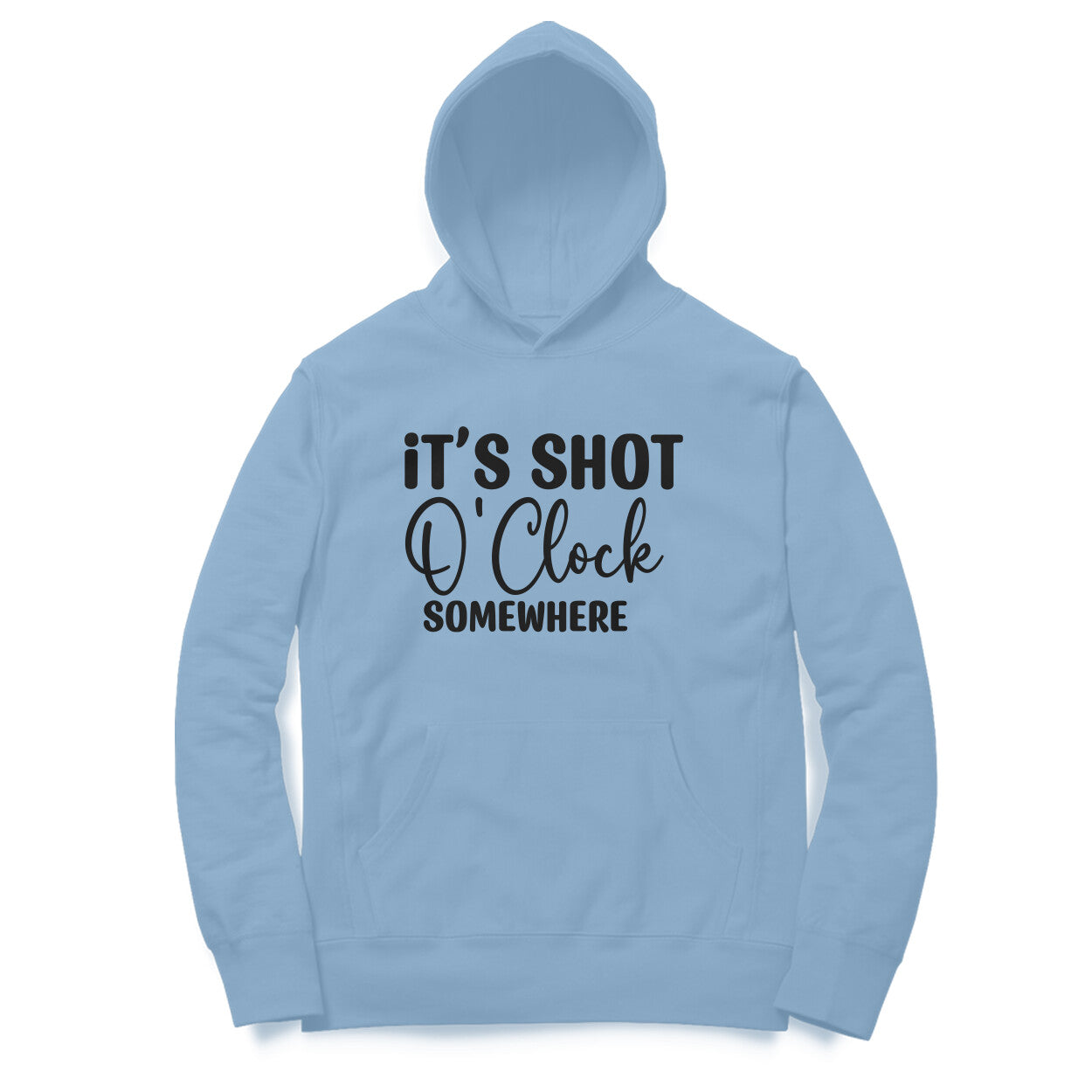 Women's It's Shot O' Clock Somewhere Graphics Printed Hoodies