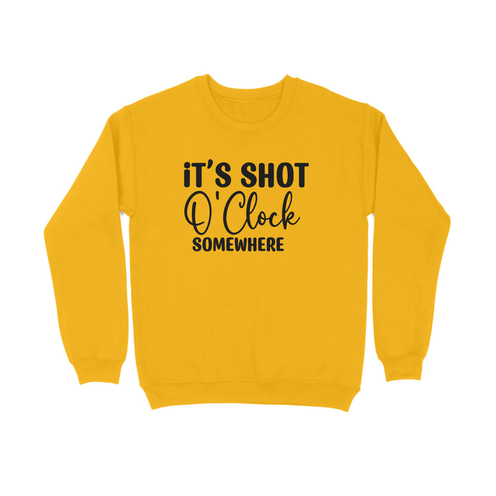 Women's It's Shot O' Clock Somewhere Graphics Printed Sweatshirts