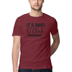 Men's It's Shot O' Clock Somewhere Design Printed T-Shirt