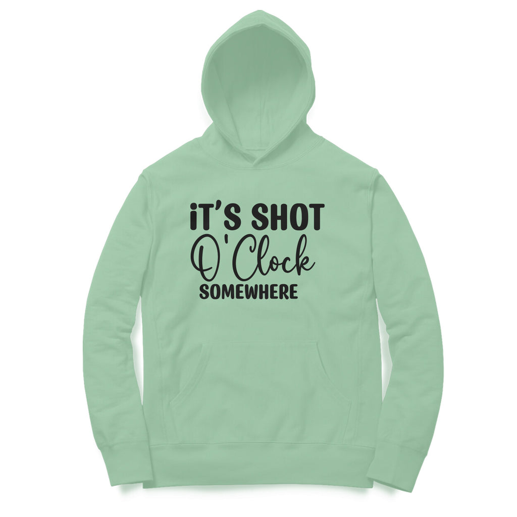 Men's It's Shot O' Clock Somewhere Graphics Printed Hoodies
