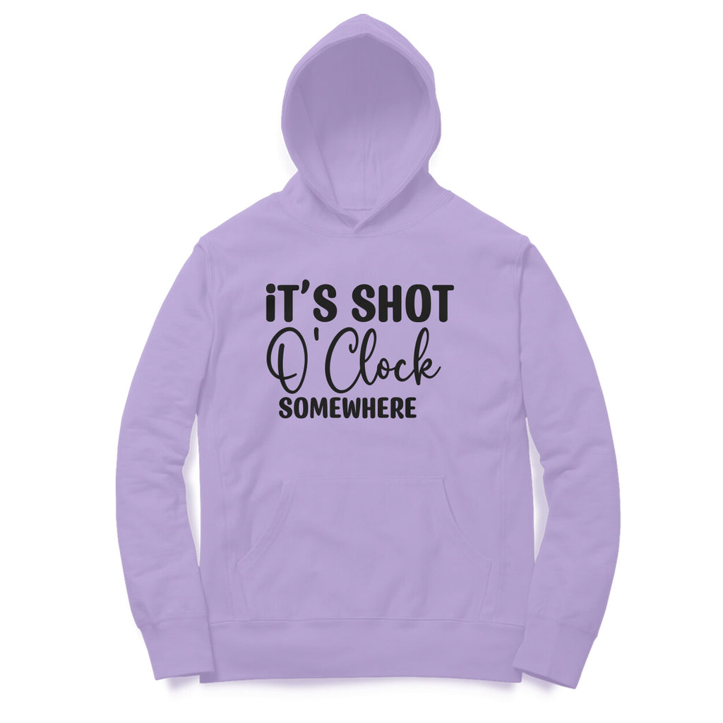 Men's It's Shot O' Clock Somewhere Graphics Printed Hoodies