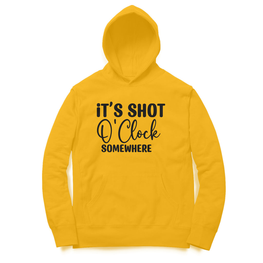 Men's It's Shot O' Clock Somewhere Graphics Printed Hoodies