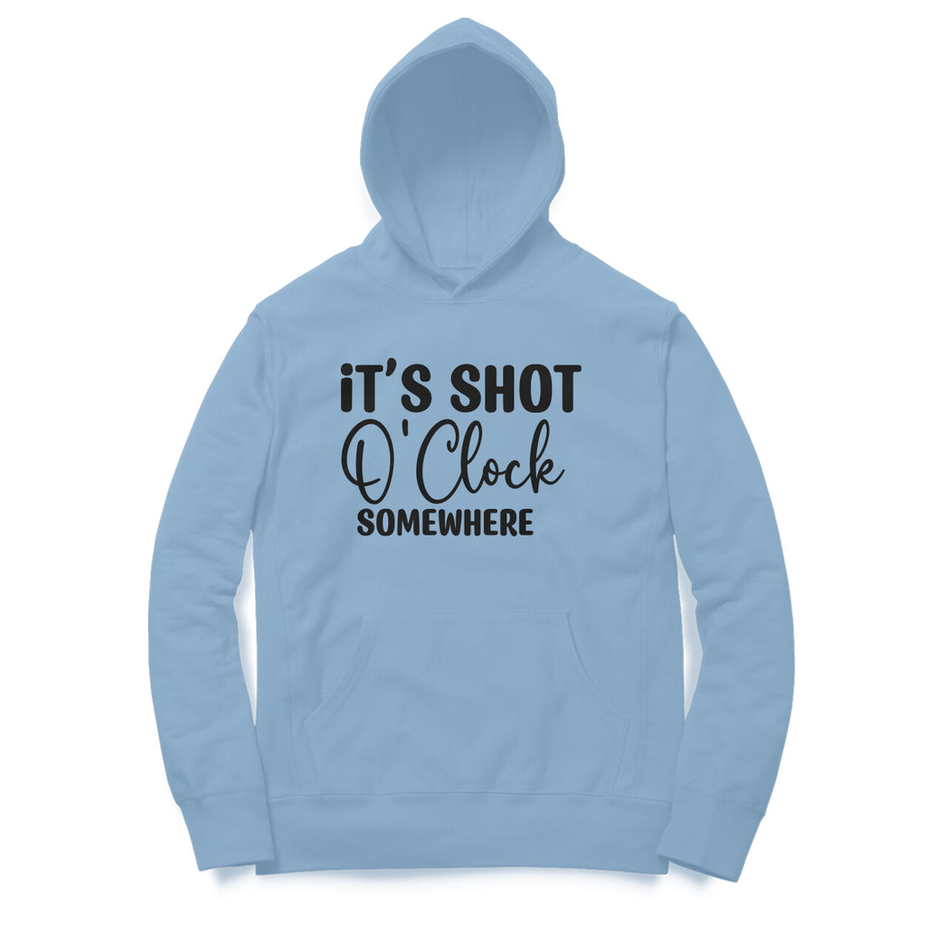 Men's It's Shot O' Clock Somewhere Graphics Printed Hoodies