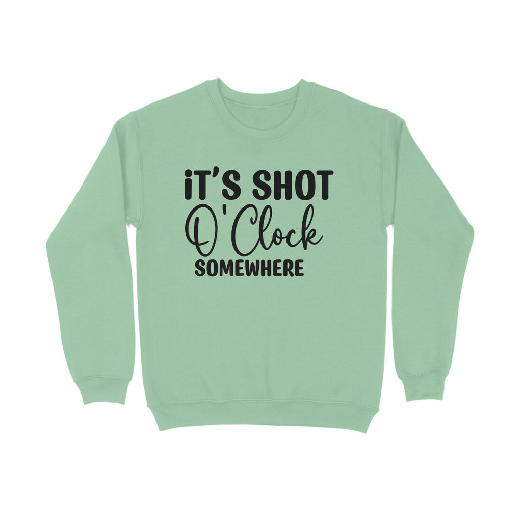 Men's It's Shot O' Clock Somewhere Graphics Printed Sweatshirts
