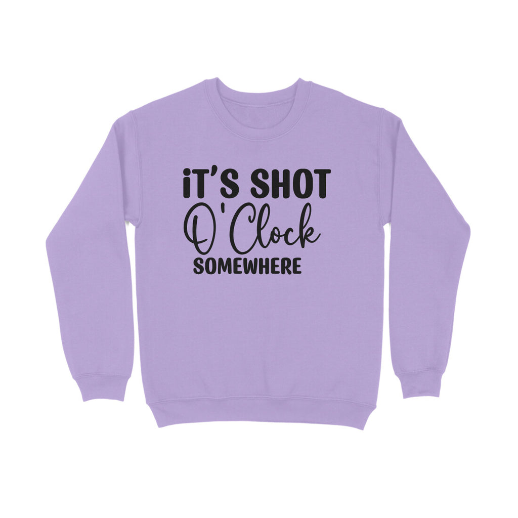 Men's It's Shot O' Clock Somewhere Graphics Printed Sweatshirts